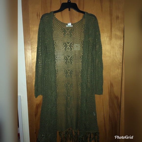 Sweaters - Green Cardigan